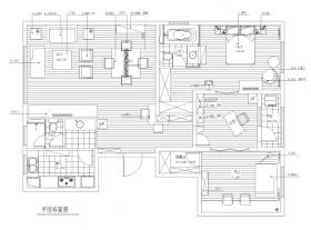 苏州130㎡ 现代简约风格三居室公寓施工图