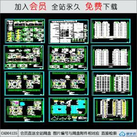 CAD04125 高层住宅楼全套施工图CAD