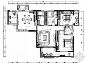 [武汉]136㎡欧式尊贵家装室内施工图（含效果图）