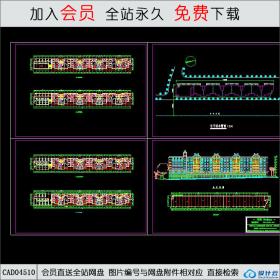 CAD04510 七层商住楼平立面方案图CAD