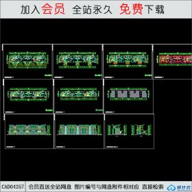 CAD04257 某花园洋房住宅平立剖面图 CAD