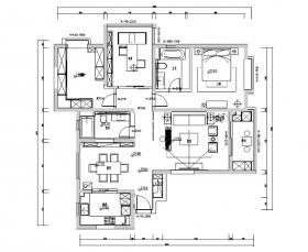 陌上倾城|新昌城中式风样板间设计施工图（附效果图）