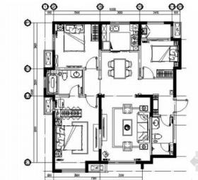 [青岛]新古典风格样板间装修施工图