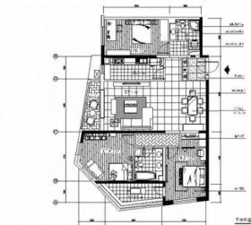 [北京]朝阳区温馨现代三居室样板间装修施工图（含效果）