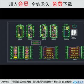 CAD04707私人住宅楼施工图一套CAD