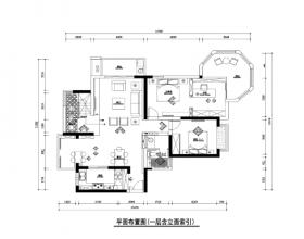 250平新中式风格复式住宅装修施工图+效果图