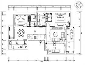 御河湾140平米现代简约住宅设计施工图（附效果图+3D模型...