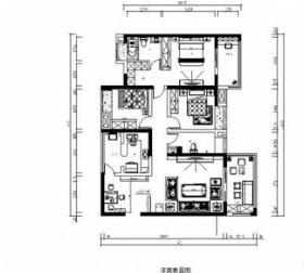 [成都]中式小户型两居室装修图（含效果）