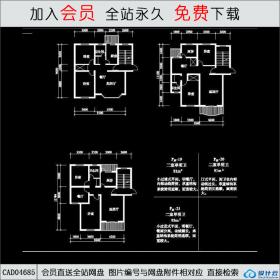 CAD04685 住宅户型8CAD