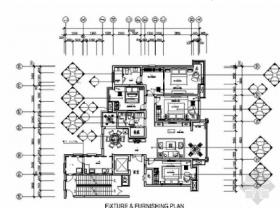 [西安]最新楼盘新中式风格四居室装修施工图（含效果图）