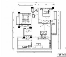 清新田园地中海混搭风格两居室装修室内设计施工图（含...