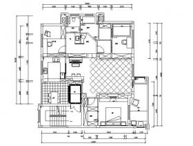 田园风花花世界主题四居室住宅设计施工图（附效果图）