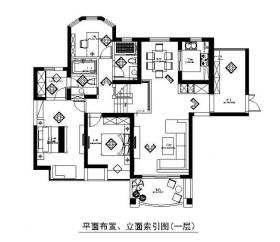 跃层公寓样板间设计CAD施工图（含实景图）