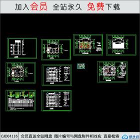 CAD04116三层住宅 CAD