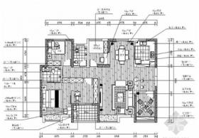 [湖北]高层建筑小区现代四居室装修施工图