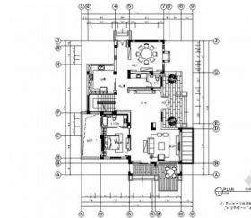 [江苏]某现代中式双层别墅室内装修施工图（含效果）