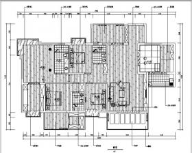 东南亚风格四居室样板间设计施工图（附效果图）