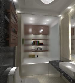 室内设计，刚出的一个卫生间的效果图