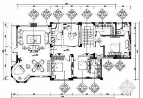 精品古典欧式风情三层别墅室内CAD装修图（含效果）