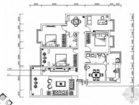 小姐之家某四居室居住空间装修图