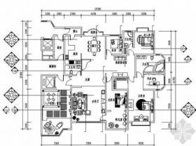 [石家庄]欧式超豪华舒适4室3厅室内设计CAD施工图（含实...