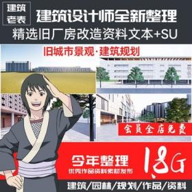 5706精选旧厂房改造合集文本SU旧城市景观更新建筑规划工...