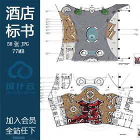 休闲主题酒店室内平面分析装修效果设计标书原创设计素...