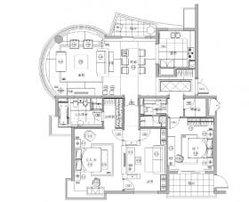 [上海]梁志天_浦东滨江兰庭A型样板房施工图