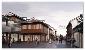 G001街区改造、中式商业步行街、商业广场建筑规划方案设...