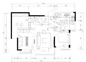 苏州88平现代奢华风格公寓装修施工图