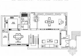 [常熟]500平精品新古典主义两层联体别墅CAD装修施工图（...