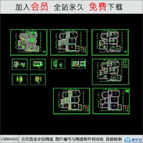 CAD04453一套住宅图纸CAD