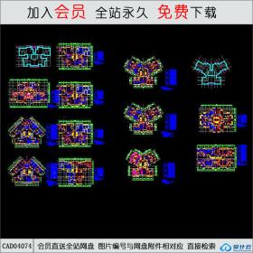 CAD04074高层住宅户型图CAD