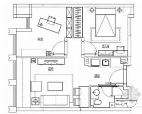 [广东]花园公寓现代风格两居室装修施工图