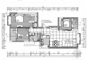 现代精装三居室内装饰施工图