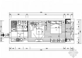 [临海]美景花园现代风格一居室装修施工图