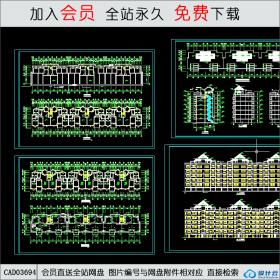 CAD03694小高层住宅建筑设计CAD
