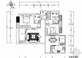 [江西]时尚新古典风格三居室公寓装修施工图（含效果）