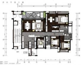 [深圳]现代风格样板房住宅空间设计施工图（含效果图+...