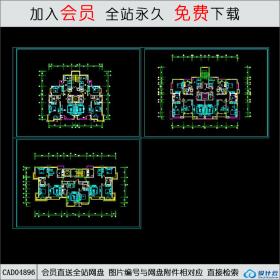 CAD04896小高层住宅户型平面.dwgCAD