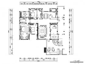 新中式风格样板间设计CAD施工图（含效果图、3D文件）