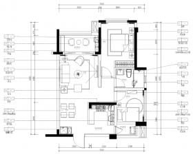 北欧简约风格两居室施工图设计及效果图（附3D模型）