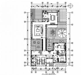 [江苏]低密度住宅小区独栋新中式两层别墅装修施工图