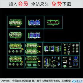 CAD04581某异型柱结构建筑施工图CAD