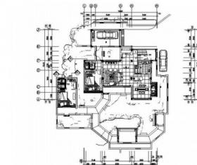 [苏州]精美中国风2层住宅室内设计CAD施工图（含效果图）