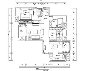 左岸香颂|现代美式样板间设计施工图（附效果图）