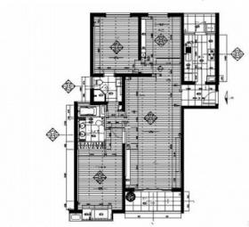 [上海]现代风格样板间装饰施工图