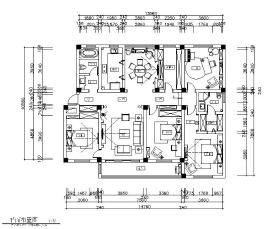 全套简欧样板房设计CAD施工图（含效果图）