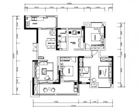 [长沙]现代简约时尚住宅空间室内设计施工图