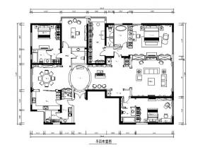 [北京]现代风格样板间设计CAD施工图（含效果图）